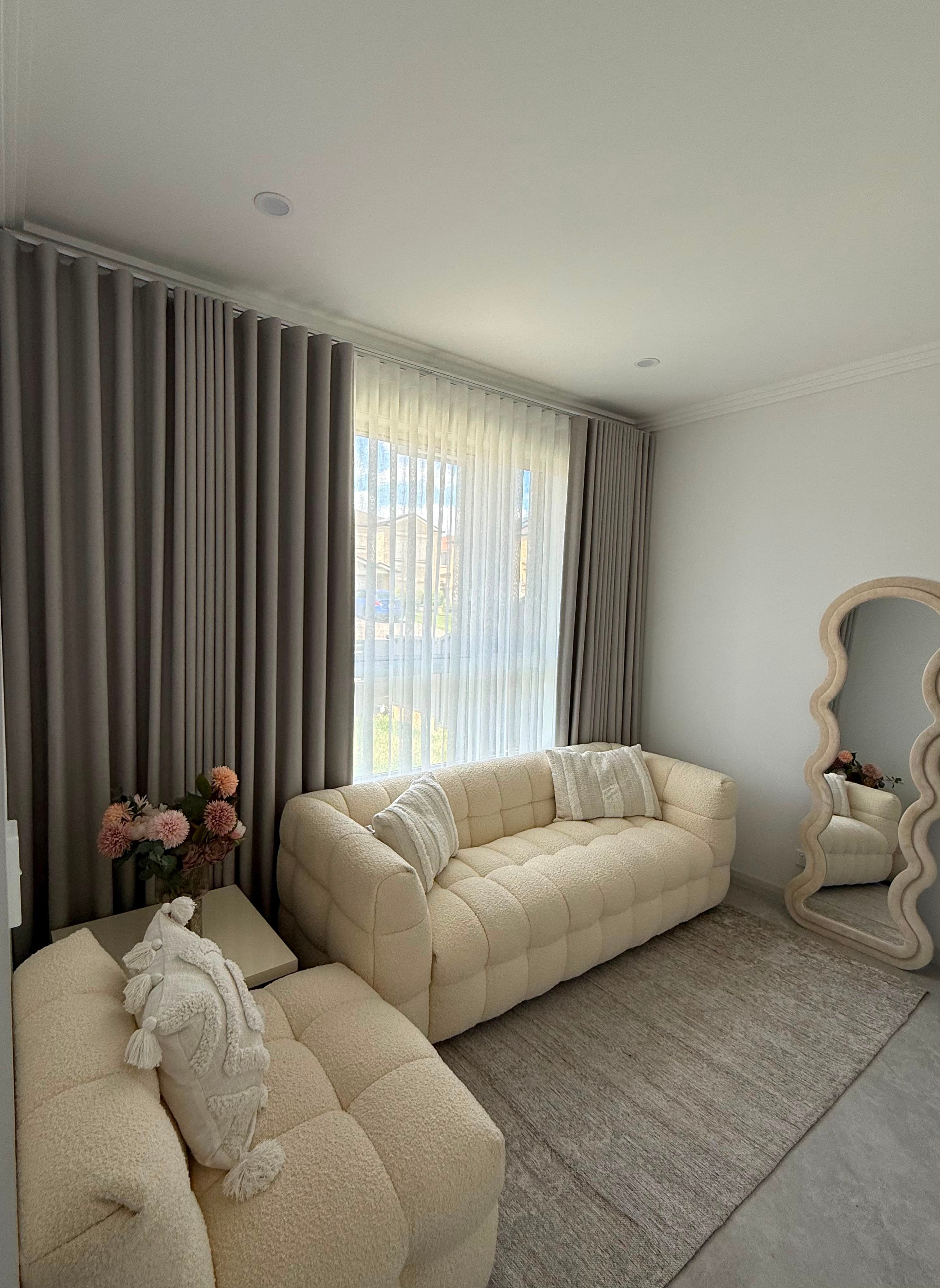 Calm Bedroom Retreat window furnishing installation