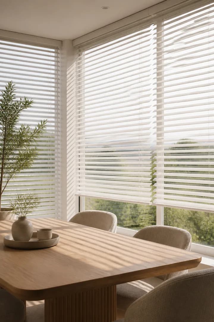 Balanced Natural Light window furnishing installation