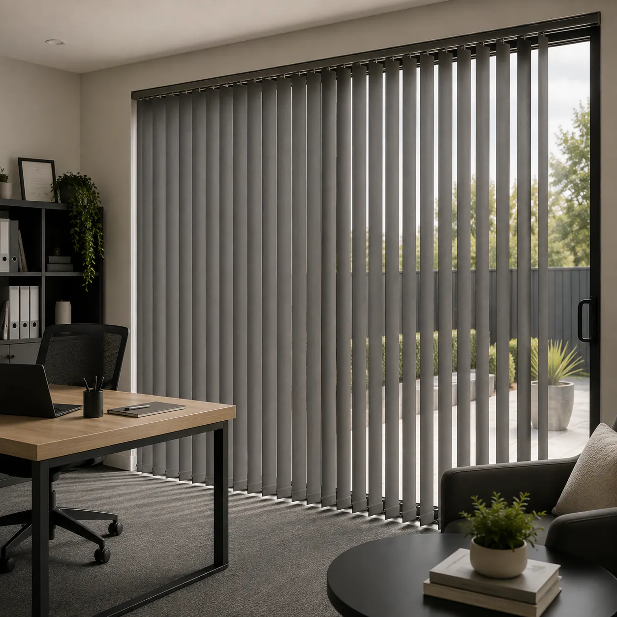 Vertical Blinds window furnishing installation