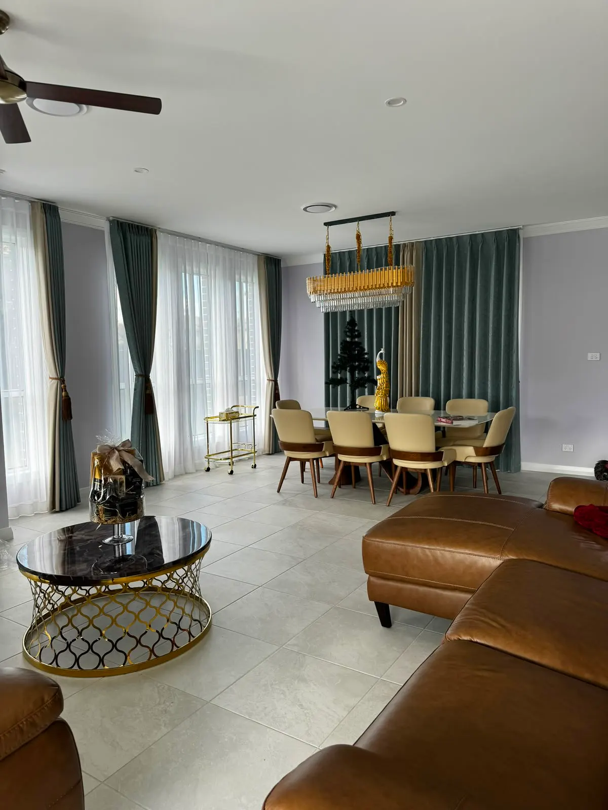 Floor-to-Ceiling Curtains window furnishing installation