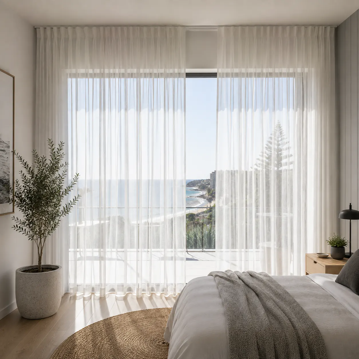 Sheer Curtains window furnishing installation