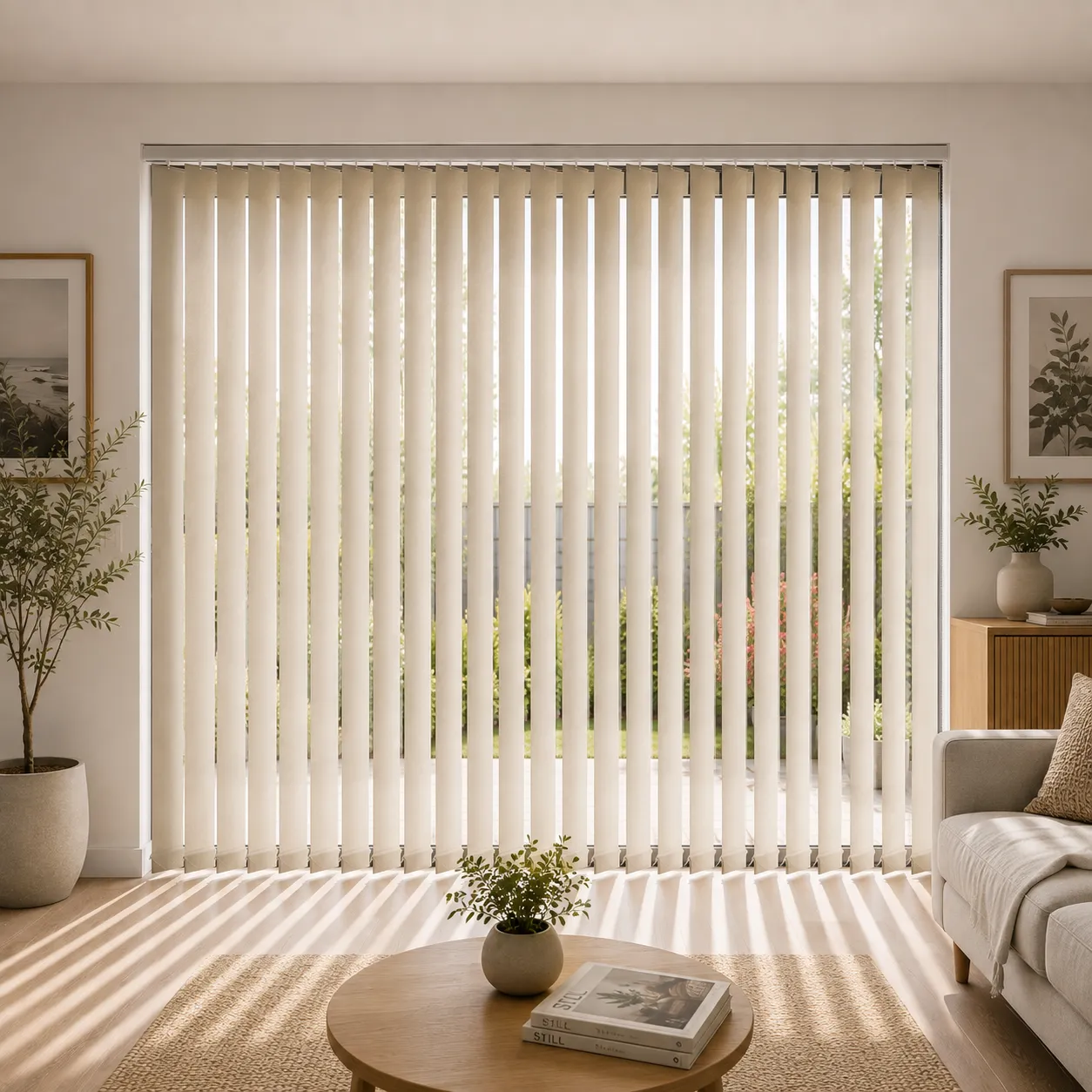 Light filtering roller blinds softly diffusing daylight